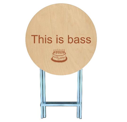 Premium Version Stehtisch Ø 80 cm Tischplatte aus Buchenholz individuell gestaltbar