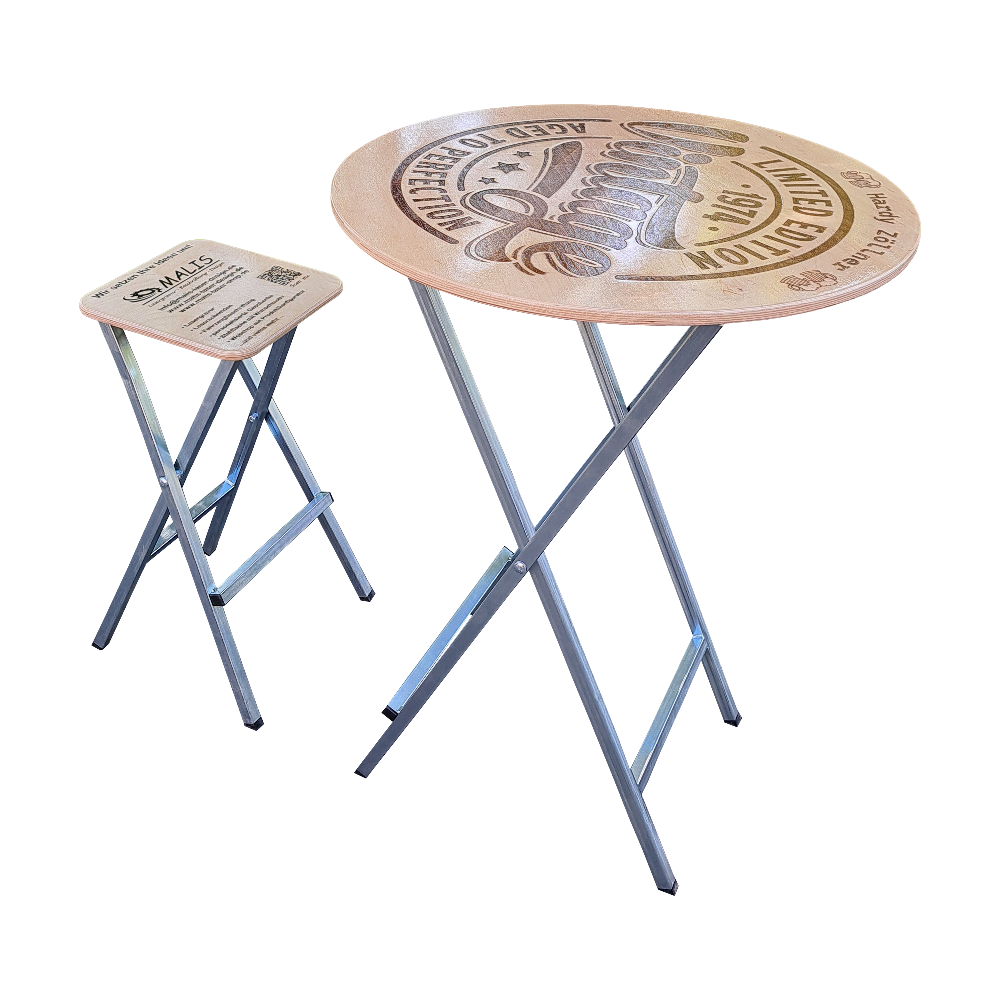 Hocker für Stehtische Sitzfläche 35 x 35 cm aus Birkenholz individuell gestaltbar