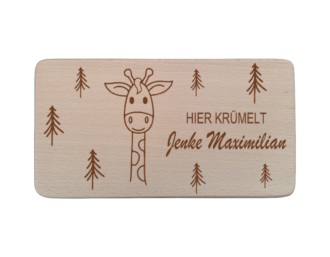 Buchenholz Frühstücksbrettchen 22 x 12 cm individuell gestaltbar