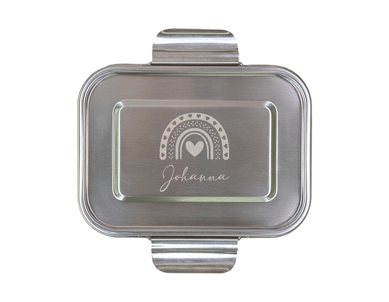 Premium Edelstahl-Lunchbox – mittel 800 ml - personalisierbar
