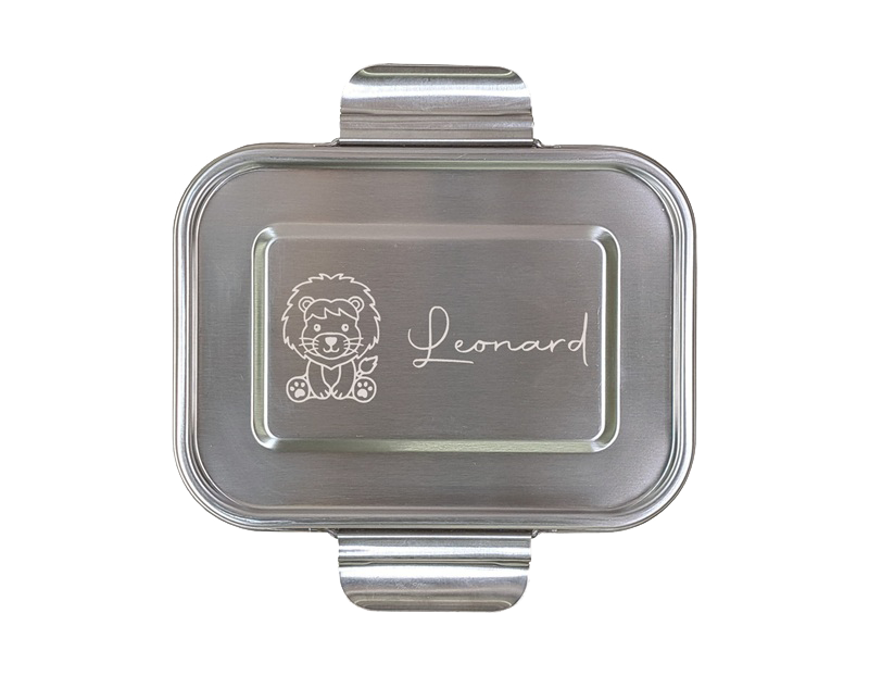 Premium Edelstahl-Lunchbox – mittel 800 ml - personalisierbar