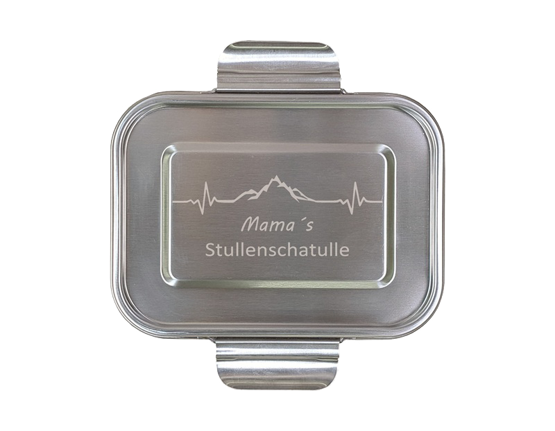 Premium Edelstahl-Lunchbox – mittel 800 ml - personalisierbar