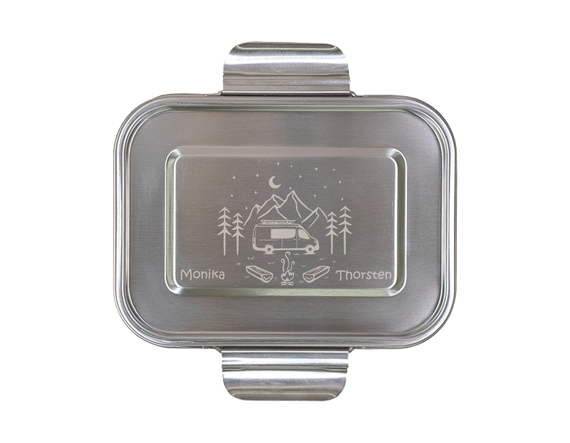 Premium Edelstahl-Lunchbox – mittel 800 ml - personalisierbar