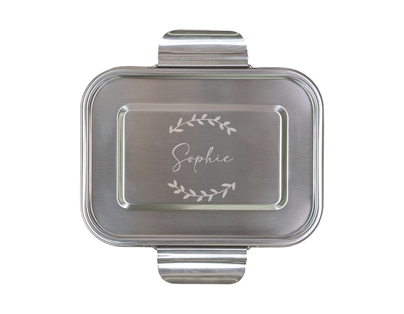 Premium Edelstahl-Lunchbox – mittel 800 ml - personalisierbar