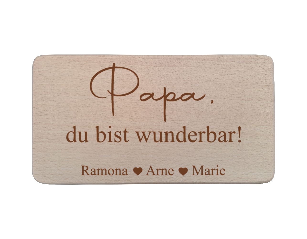 Buchenholz Frühstücksbrettchen 22 x 12 cm individuell gestaltbar