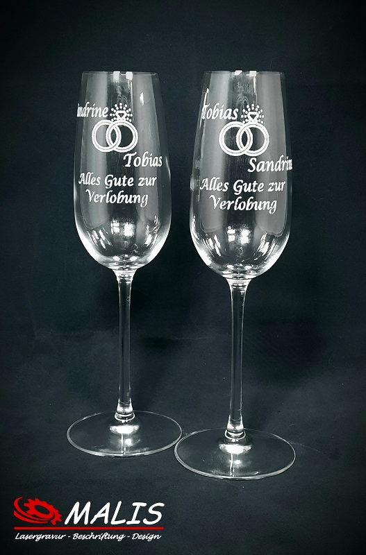 Sektglas 22 cl inkl. Wunschgravur