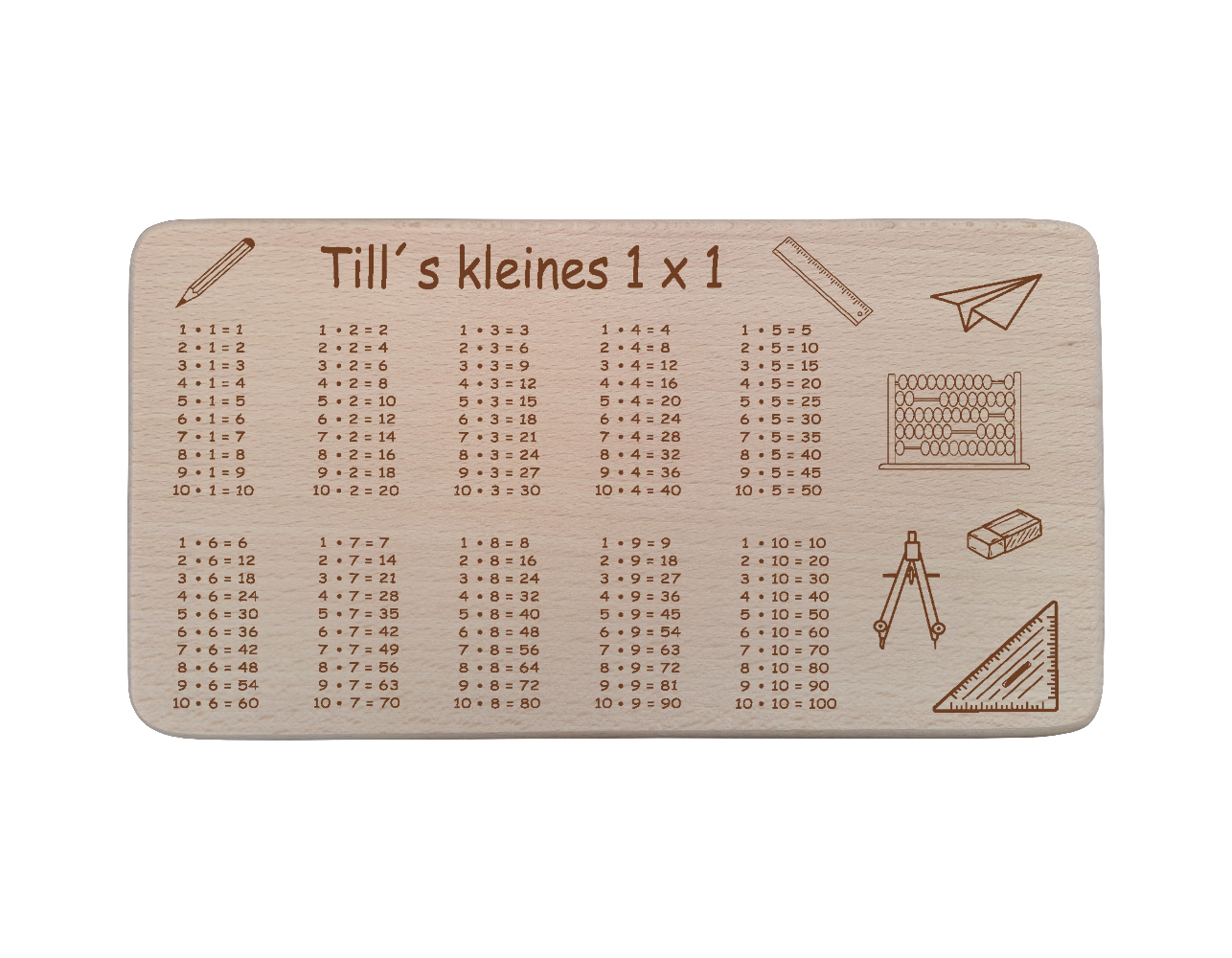 Buchenholz Frühstücksbrettchen 22 x 12 cm individuell gestaltbar