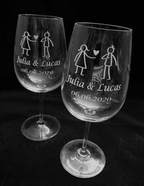 Weissweinglas 49 cl inkl. Wunschgravur